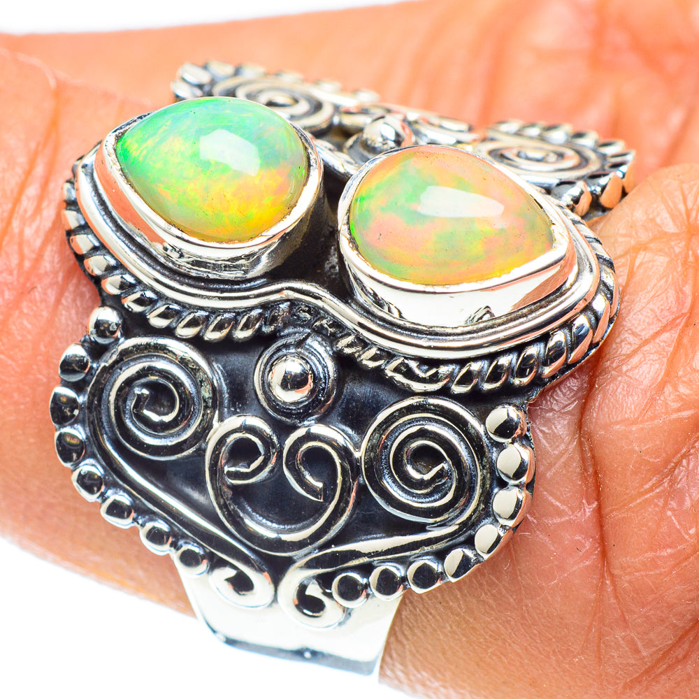 Ethiopian Opal Rings handcrafted by Anasilvercos - RING58578