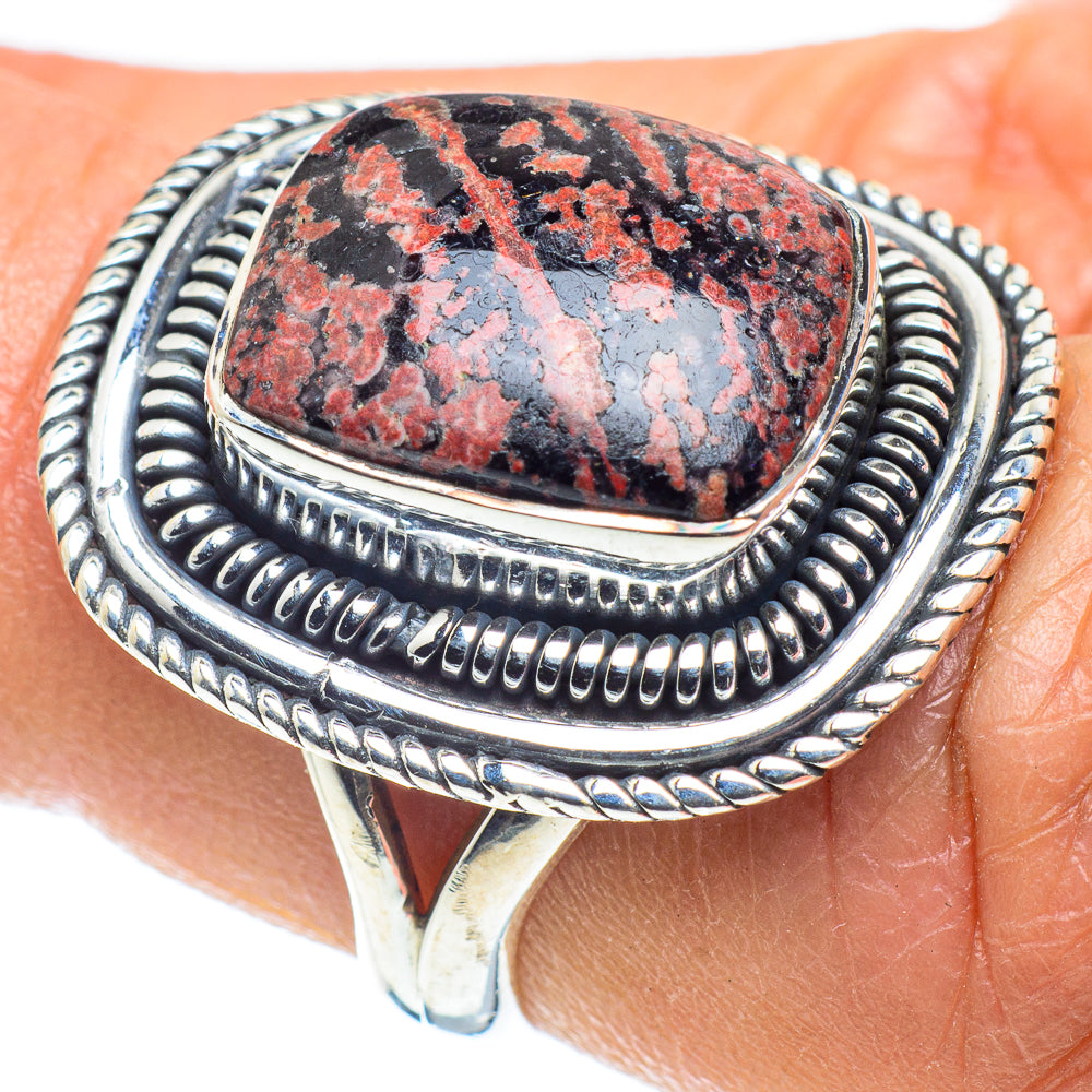 Snowflake Obsidian Rings handcrafted by Anasilvercos - RING58582