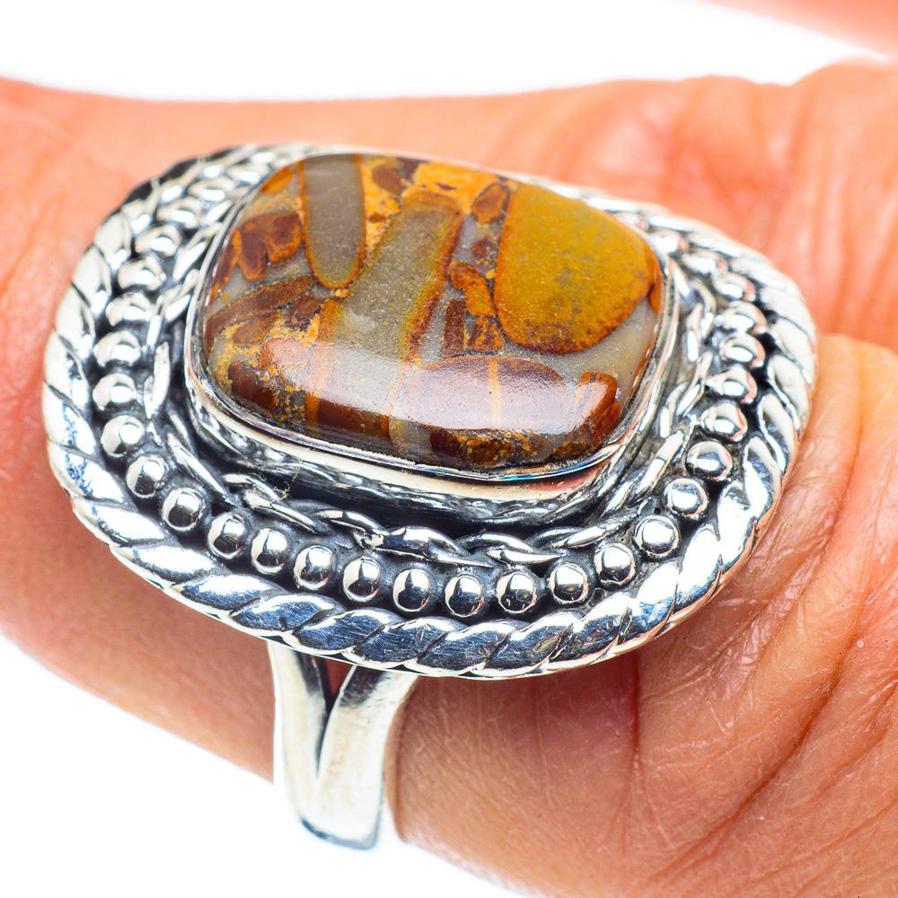Bamboo Jasper Rings handcrafted by Anasilvercos - RING58593