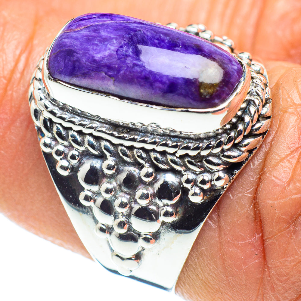 Charoite Rings handcrafted by Anasilvercos - RING58597