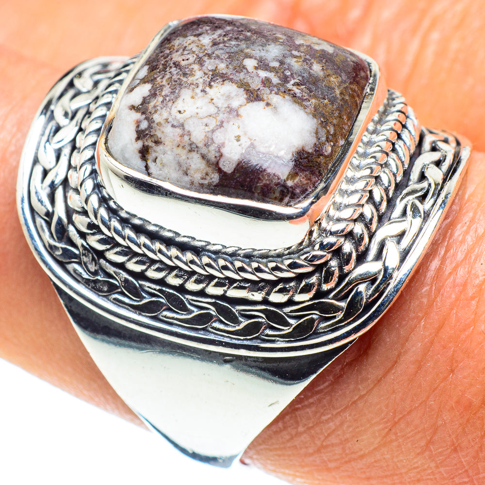 Peanut Wood Jasper Rings handcrafted by Anasilvercos - RING58605
