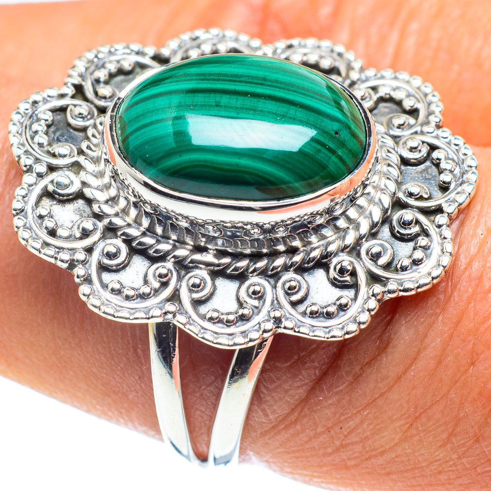 Malachite Rings handcrafted by Anasilvercos - RING58609