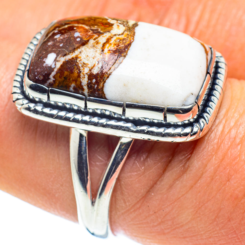 Peanut Wood Jasper Rings handcrafted by Anasilvercos - RING58618