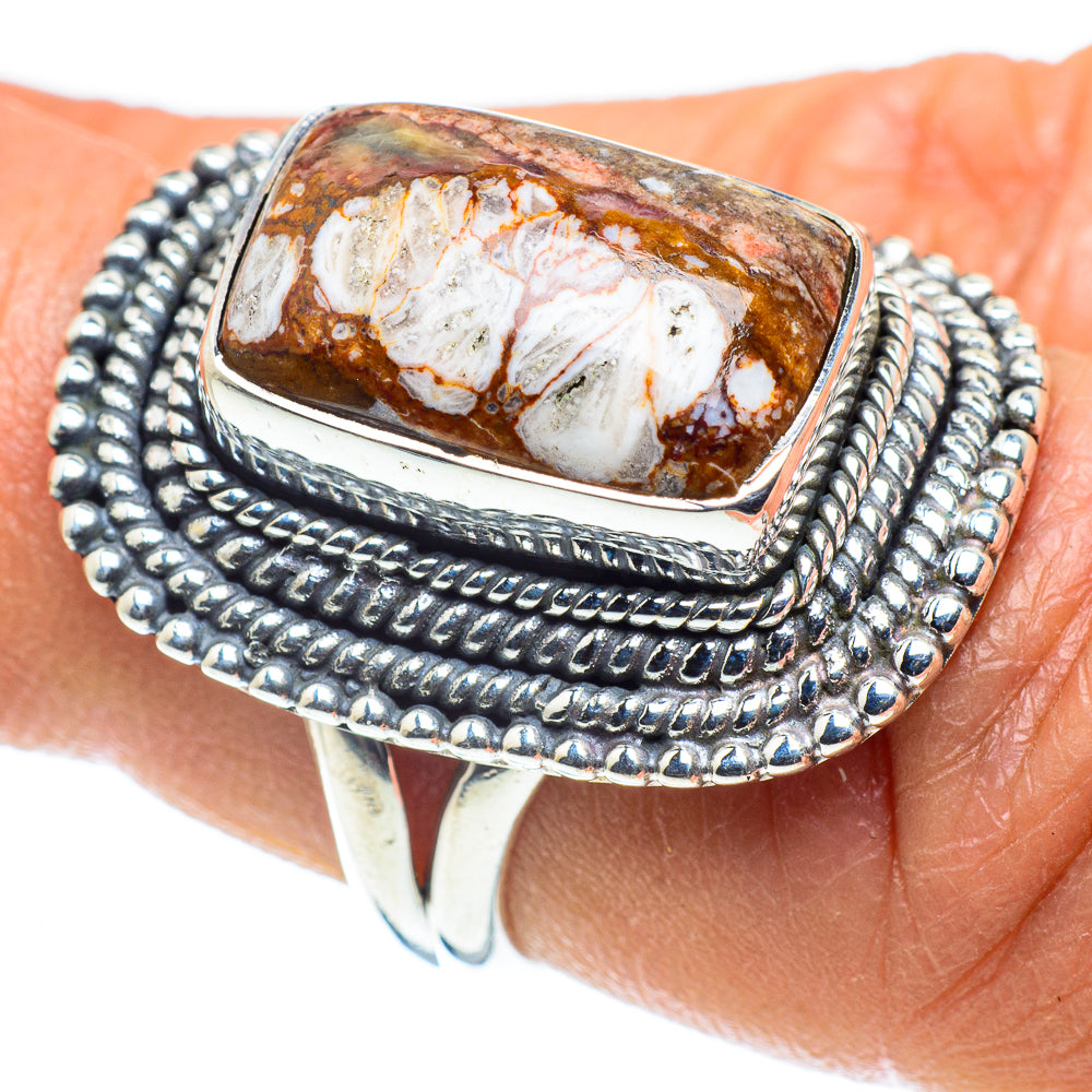 Peanut Wood Jasper Rings handcrafted by Anasilvercos - RING58627