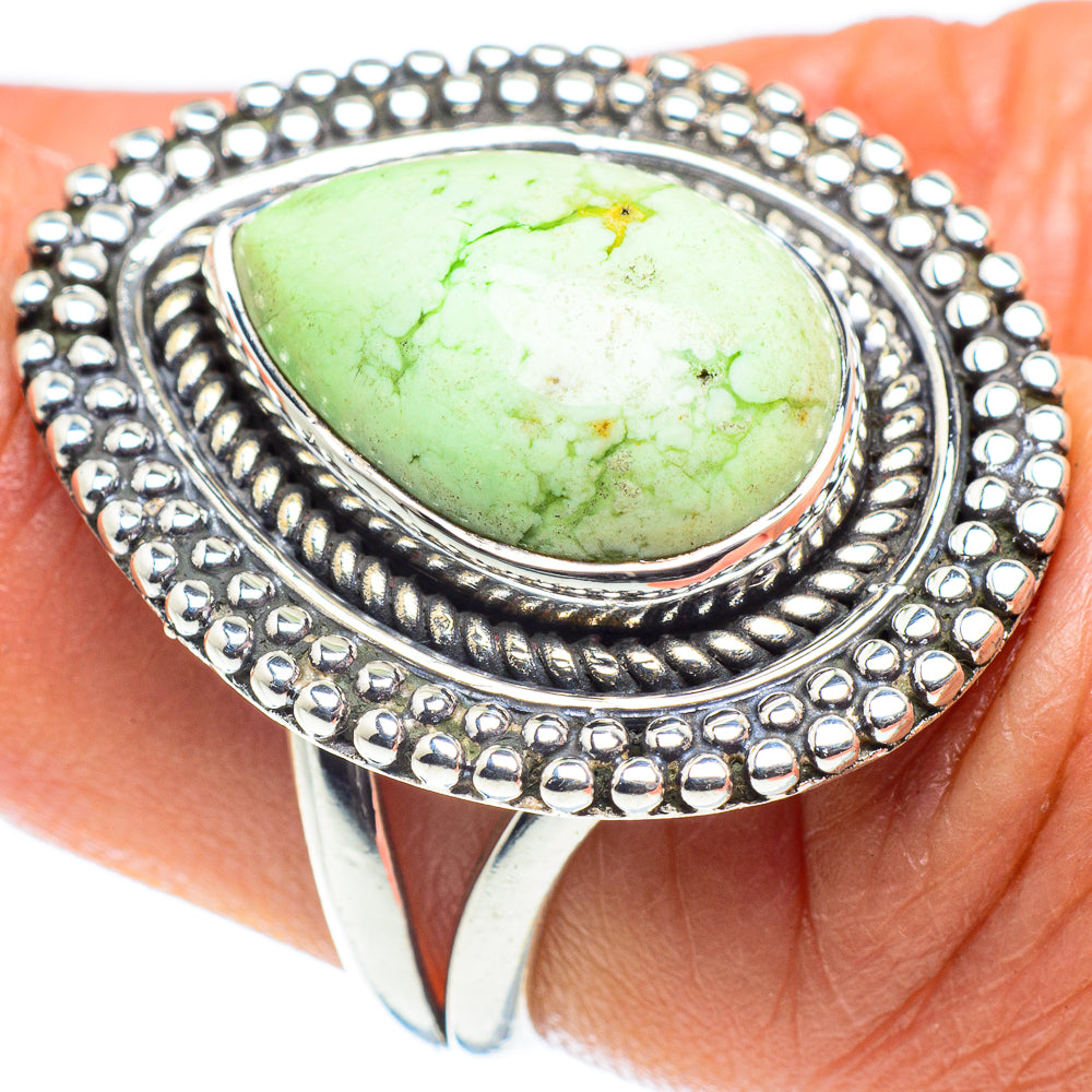 Lemon Chrysoprase Rings handcrafted by Anasilvercos - RING58657