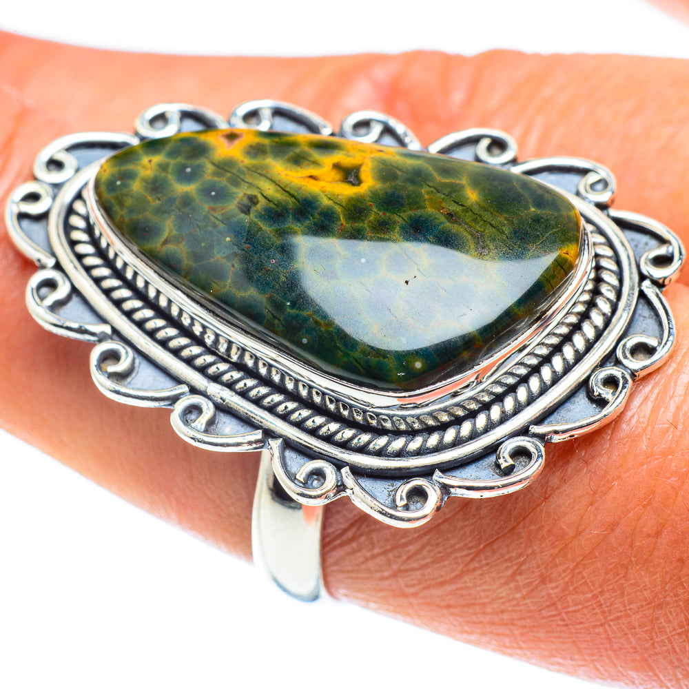 Ocean Jasper Rings handcrafted by Anasilvercos - RING58658