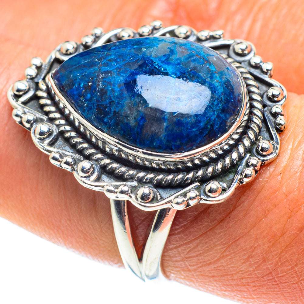 Chrysocolla In Quartz Rings handcrafted by Anasilvercos - RING58661