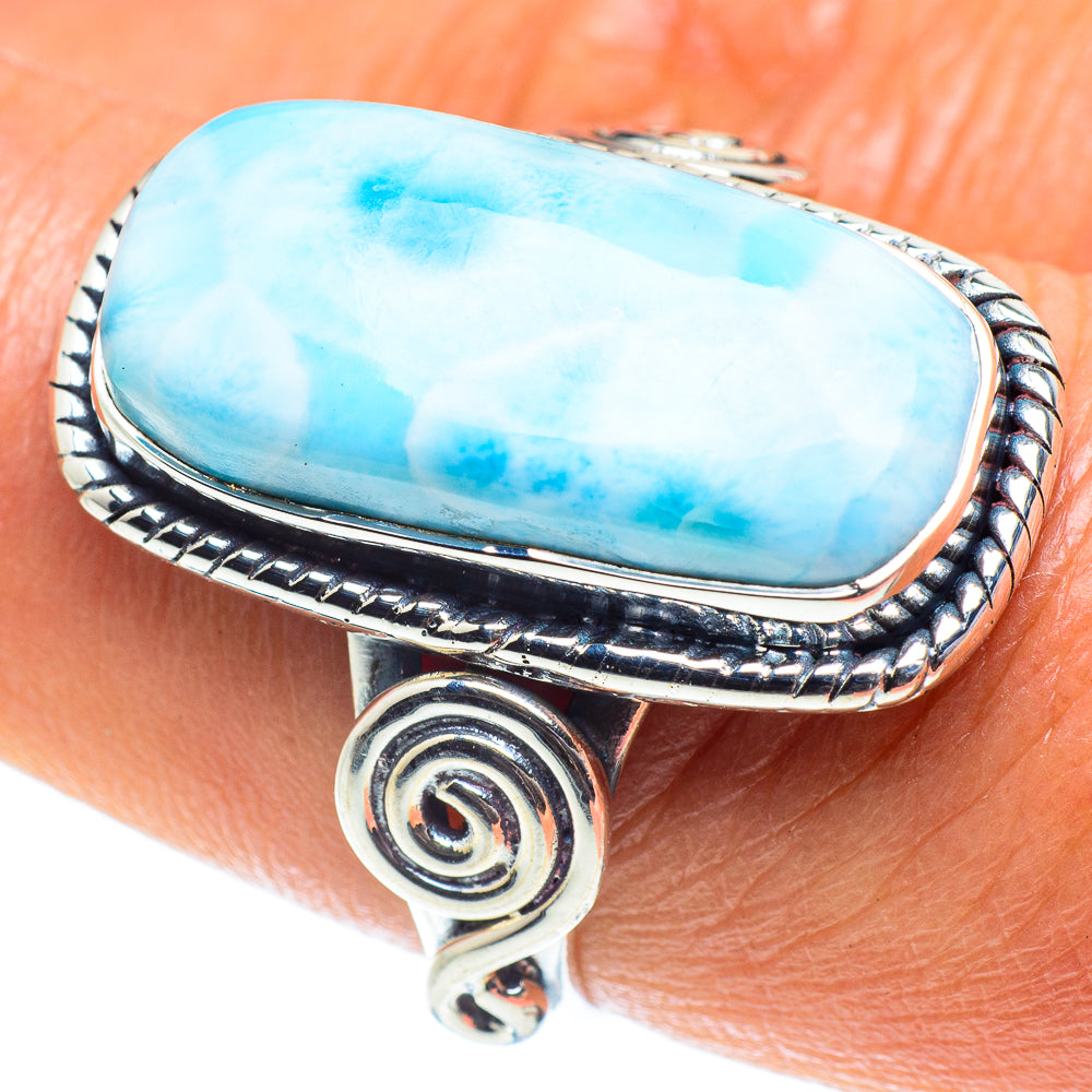 Larimar Rings handcrafted by Anasilvercos - RING58664