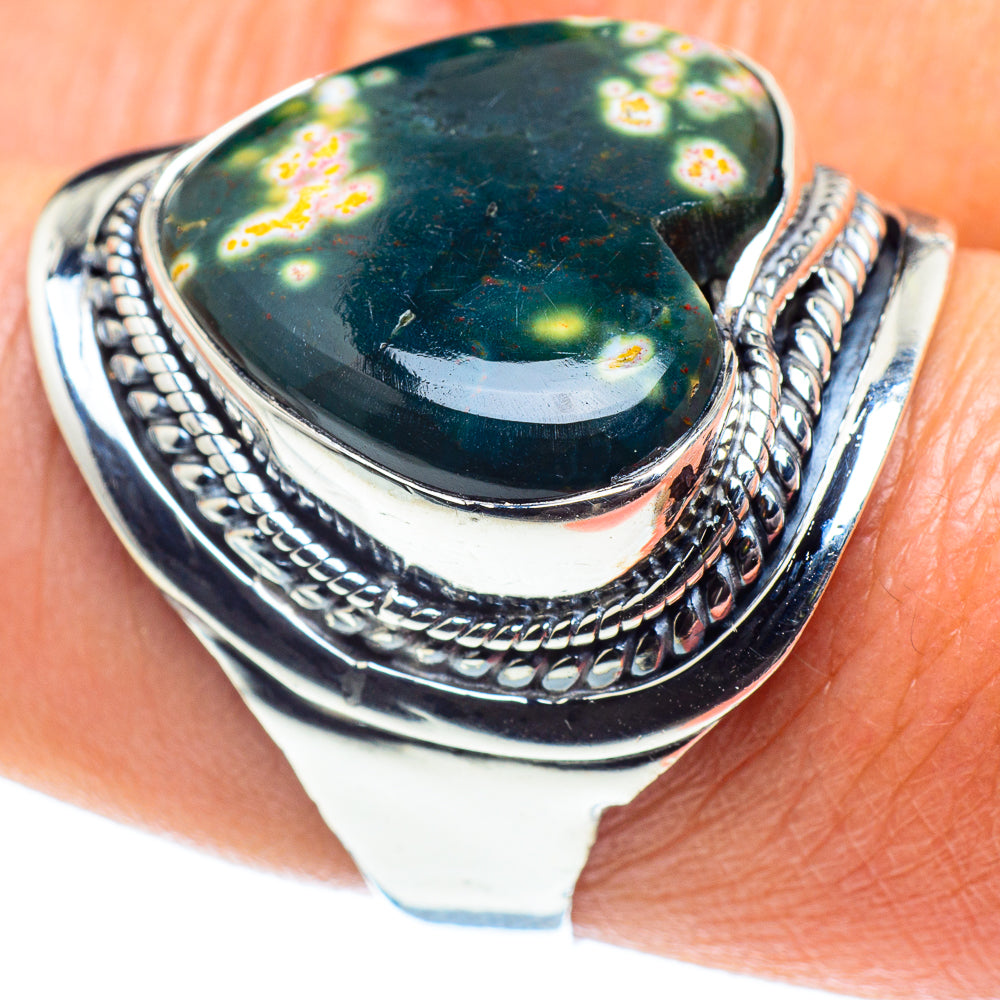 Ocean Jasper Rings handcrafted by Anasilvercos - RING58673