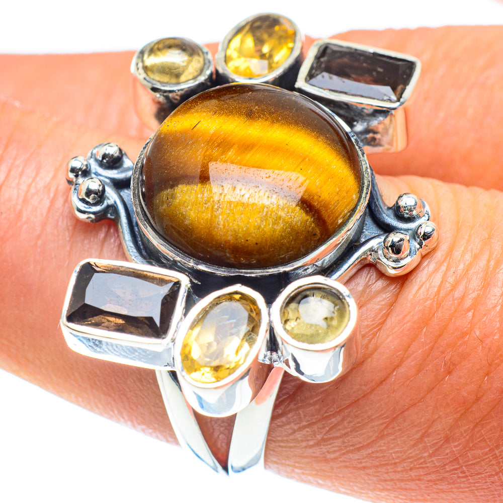 Tiger Eye Rings handcrafted by Anasilvercos - RING58684