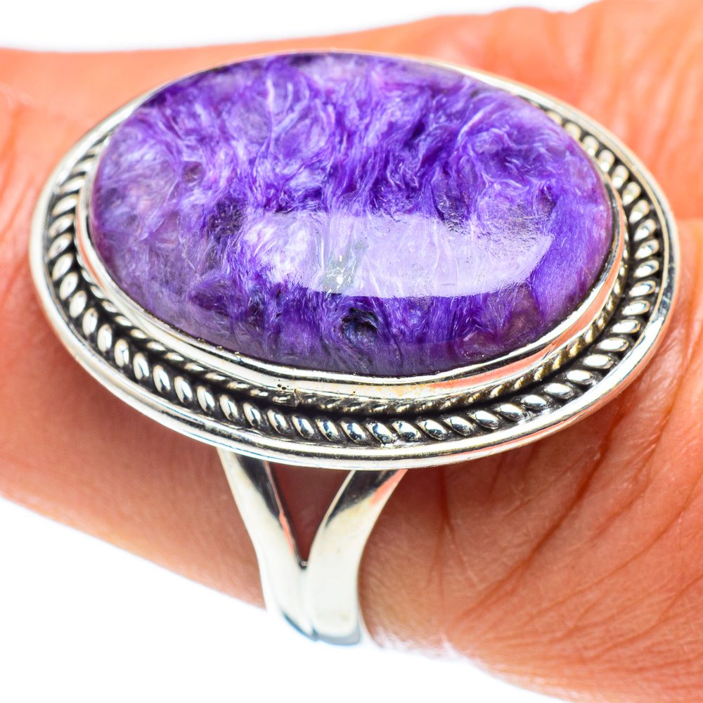 Charoite Rings handcrafted by Anasilvercos - RING58701