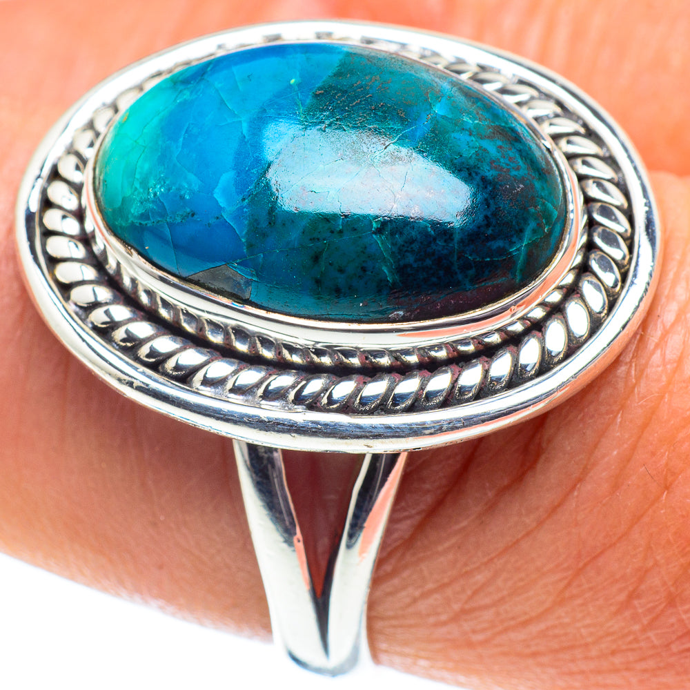Chrysocolla Rings handcrafted by Anasilvercos - RING58704
