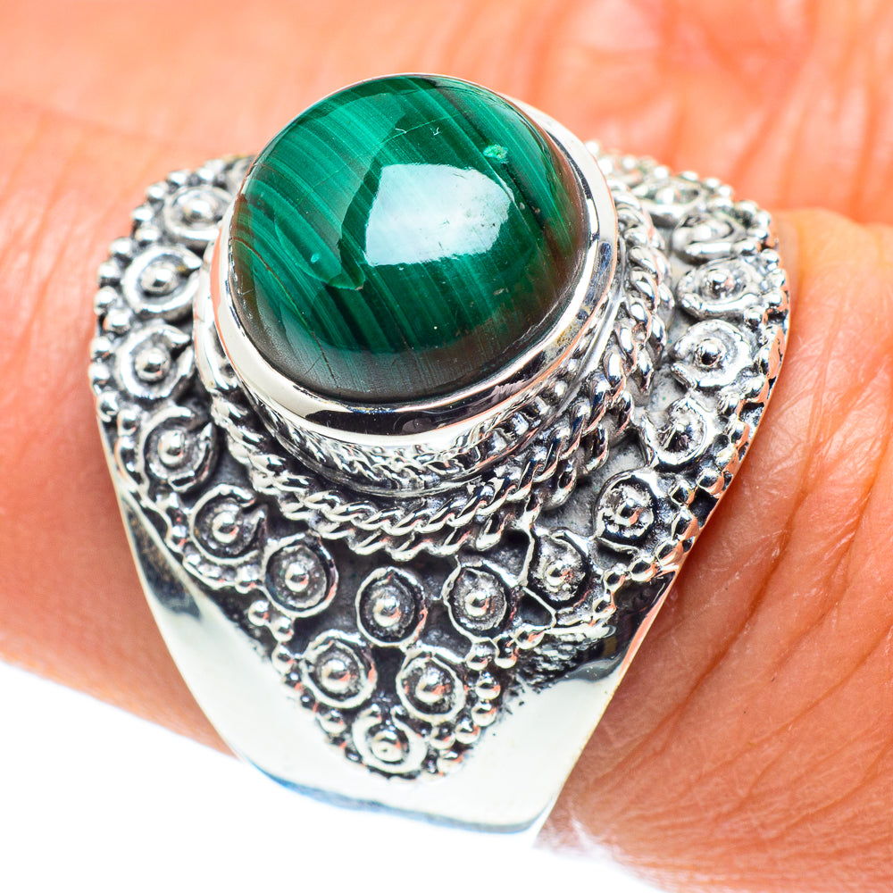 Malachite Rings handcrafted by Anasilvercos - RING58707
