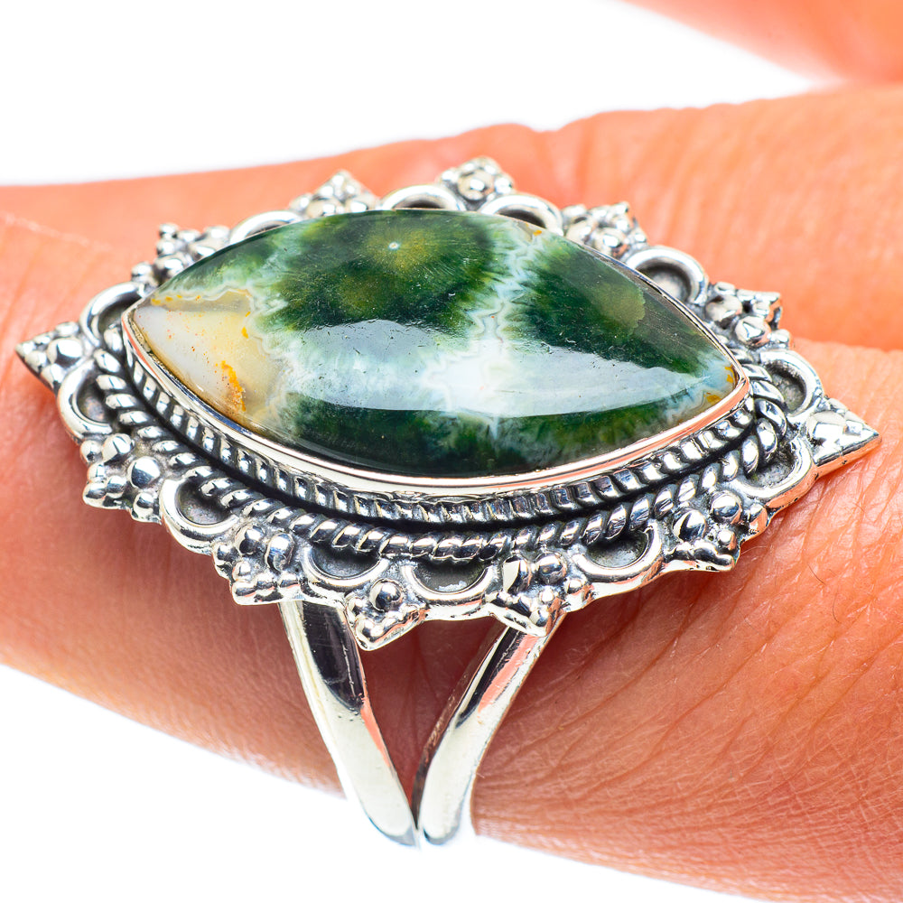 Ocean Jasper Rings handcrafted by Anasilvercos - RING58716