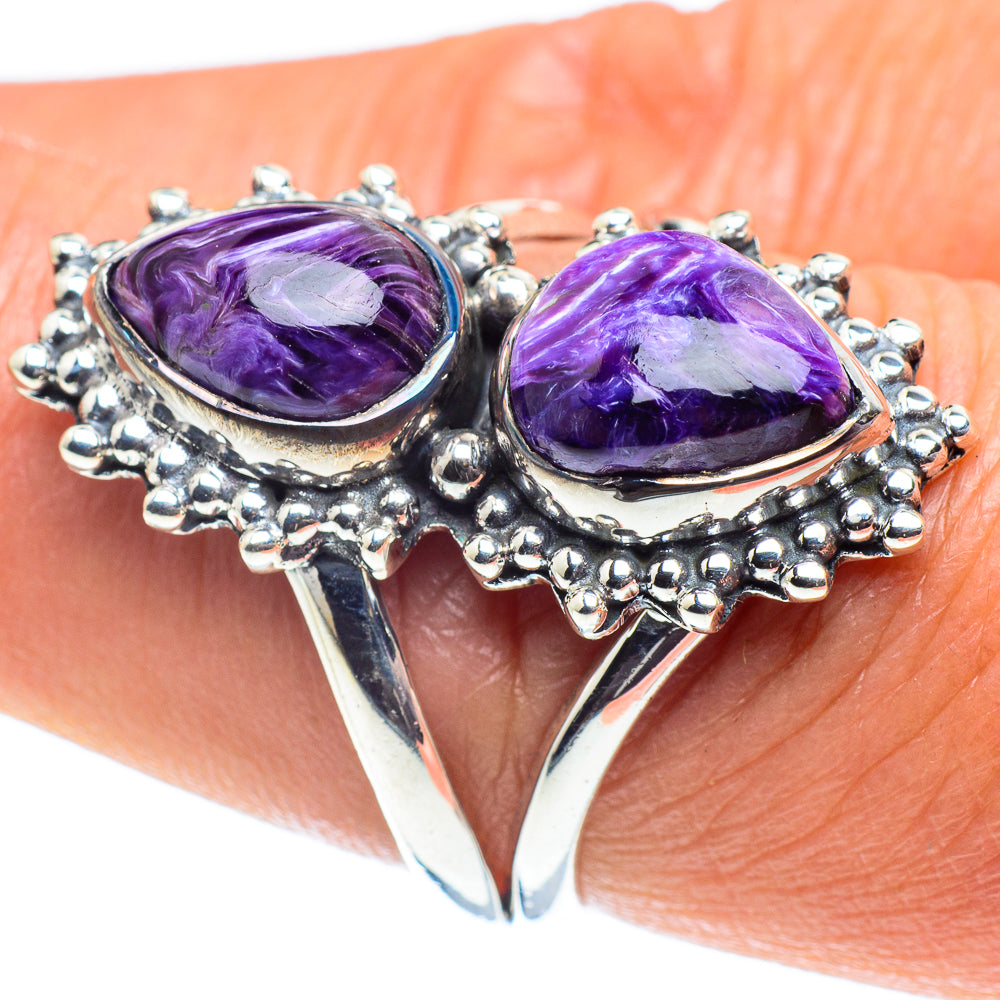 Charoite Rings handcrafted by Anasilvercos - RING58718