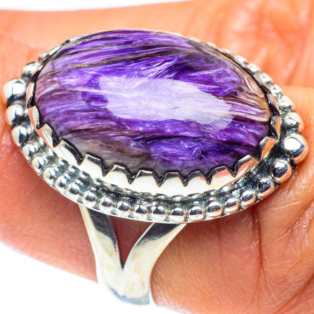 Charoite Rings handcrafted by Anasilvercos - RING58725