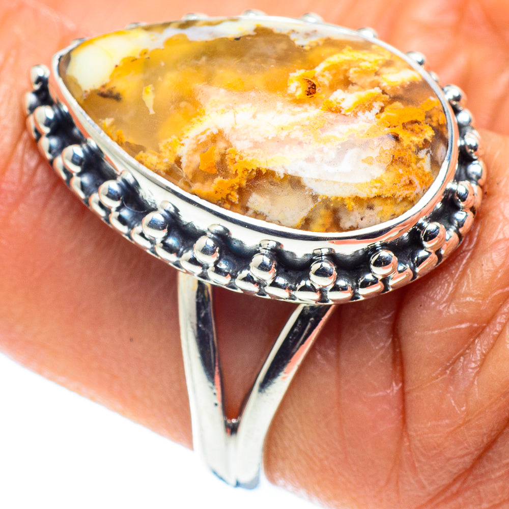 Plume Agate Rings handcrafted by Anasilvercos - RING58733