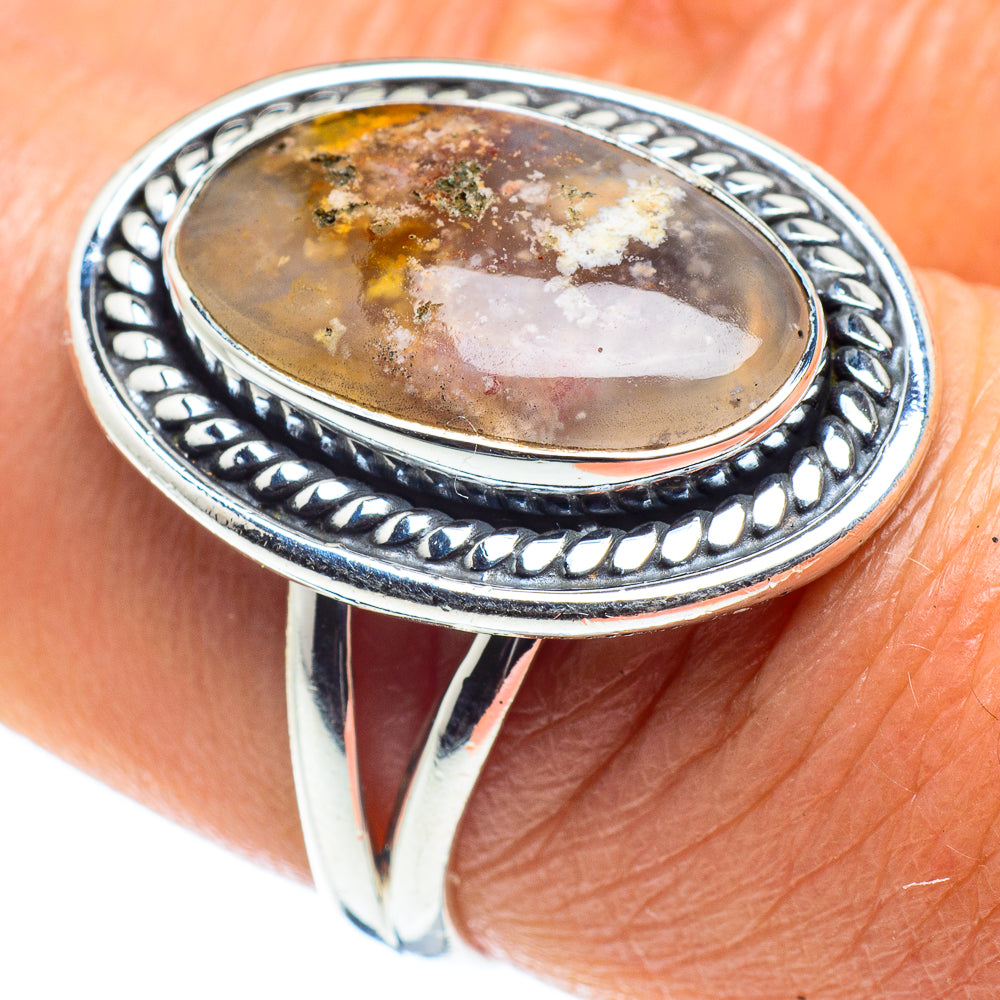 Plume Agate Rings handcrafted by Anasilvercos - RING58741