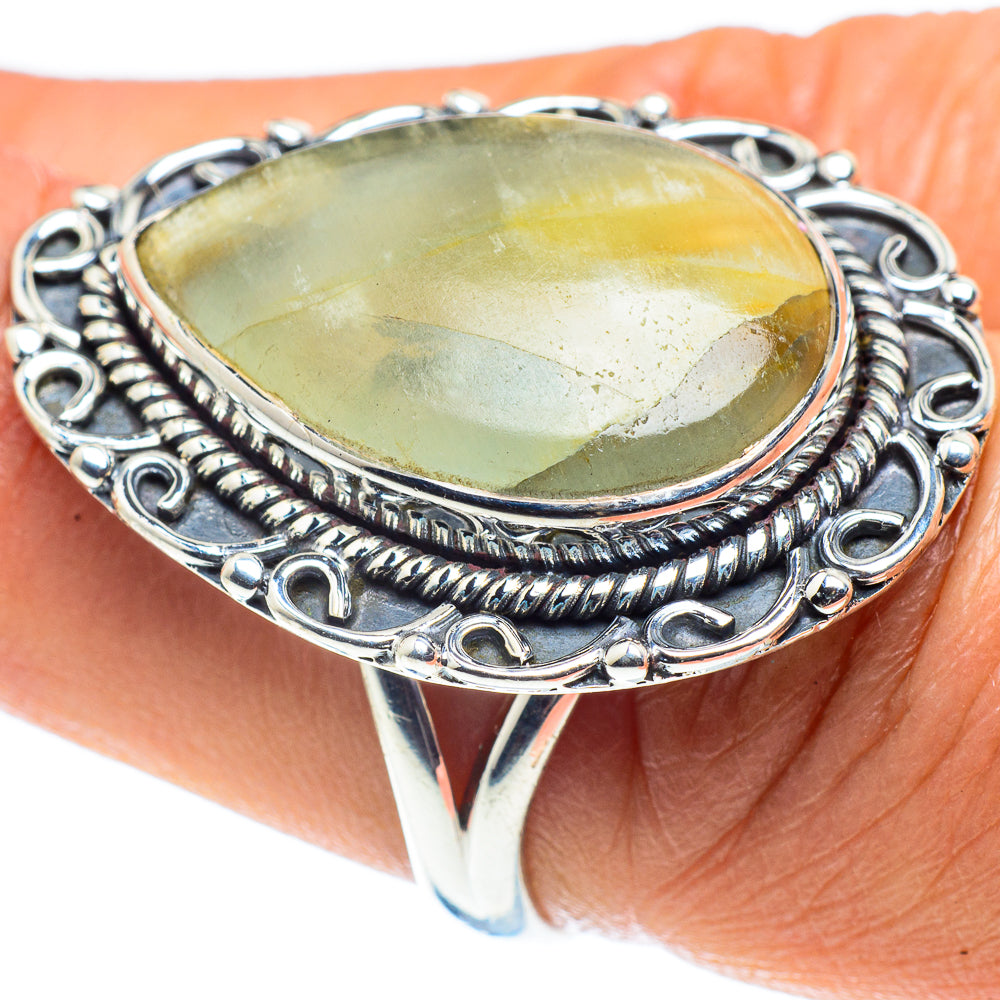 Prehnite Rings handcrafted by Anasilvercos - RING58773