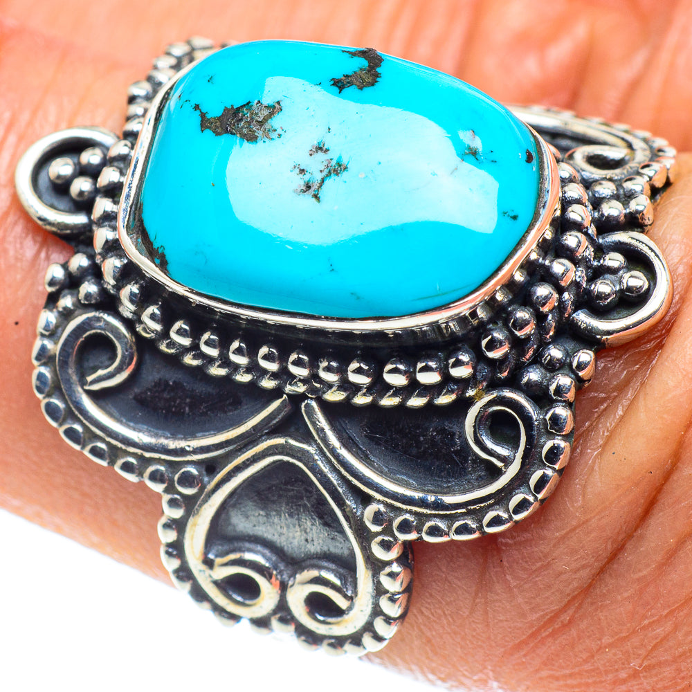 Tibetan Turquoise Rings handcrafted by Anasilvercos - RING58781