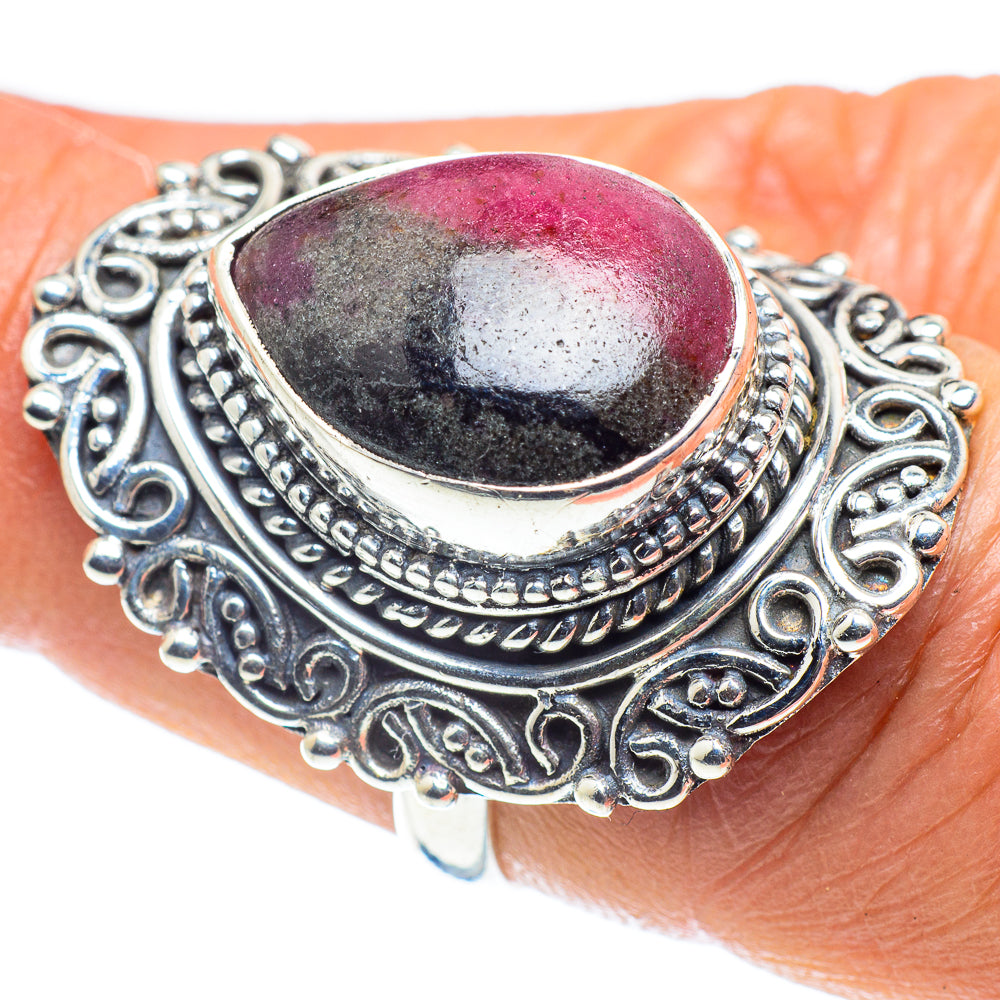 Rhodonite Rings handcrafted by Anasilvercos - RING58801