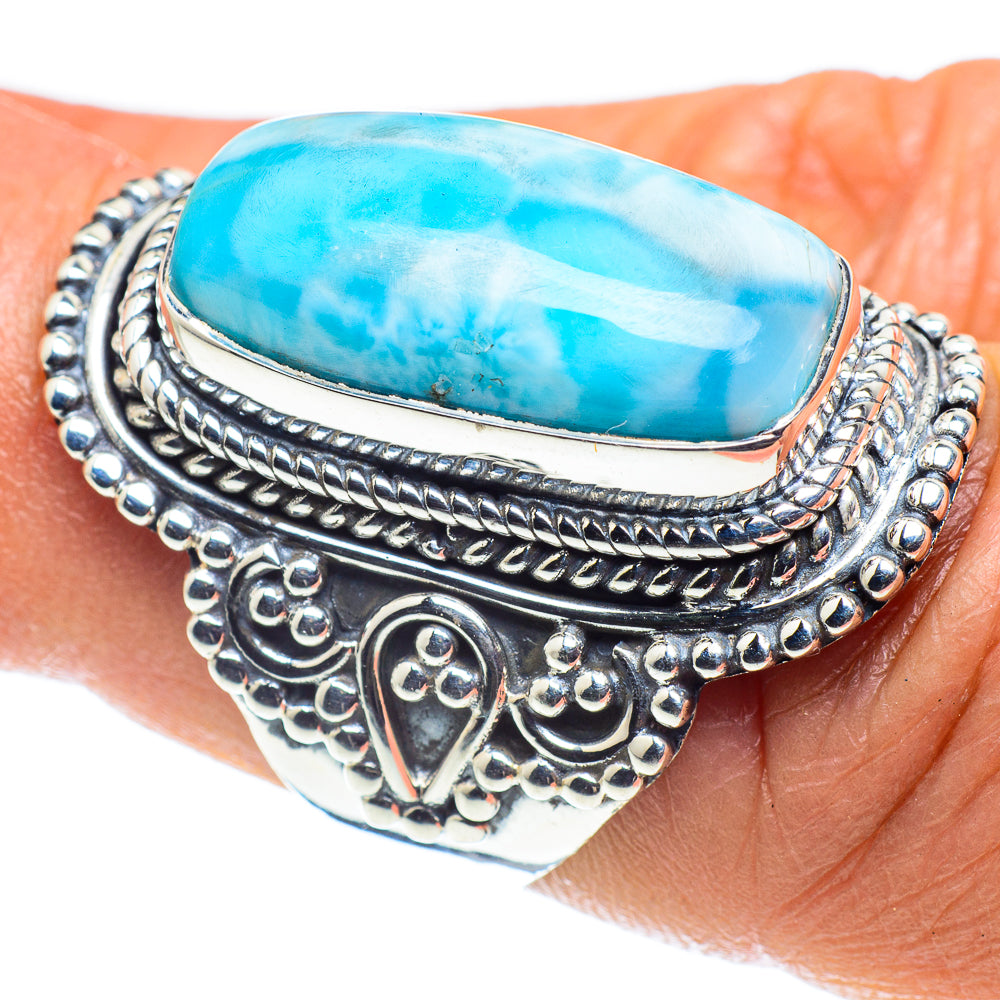 Larimar Rings handcrafted by Anasilvercos - RING58802