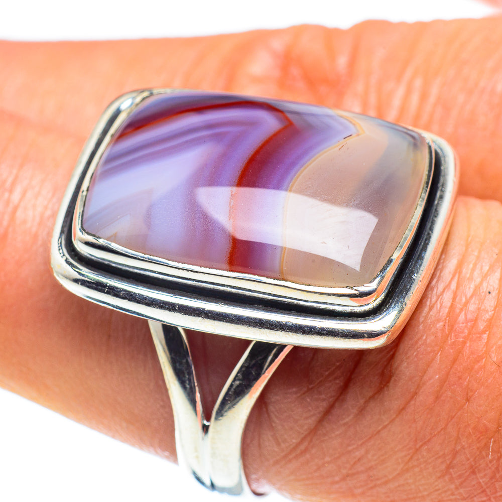Botswana Agate Rings handcrafted by Anasilvercos - RING58816