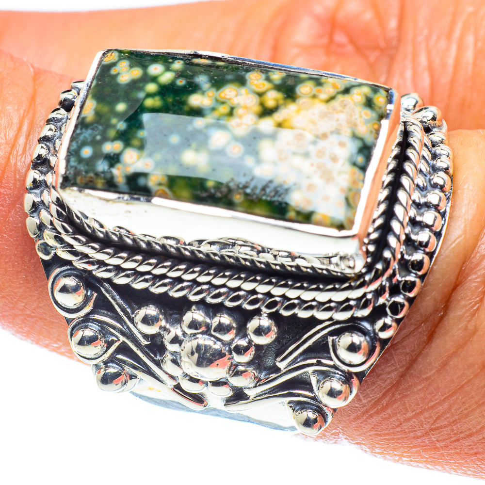 Ocean Jasper Rings handcrafted by Anasilvercos - RING58820