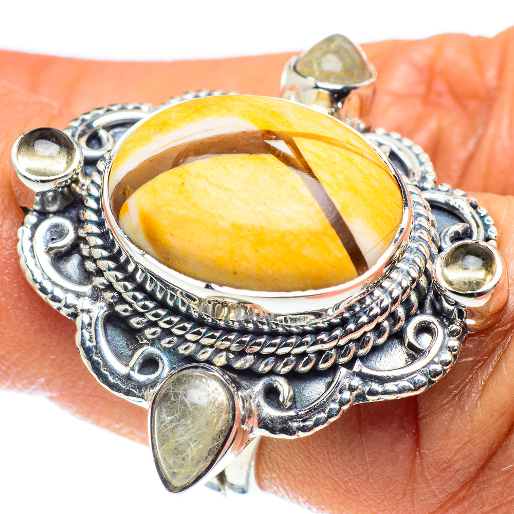 Brecciated Mookaite Rings handcrafted by Anasilvercos - RING58830
