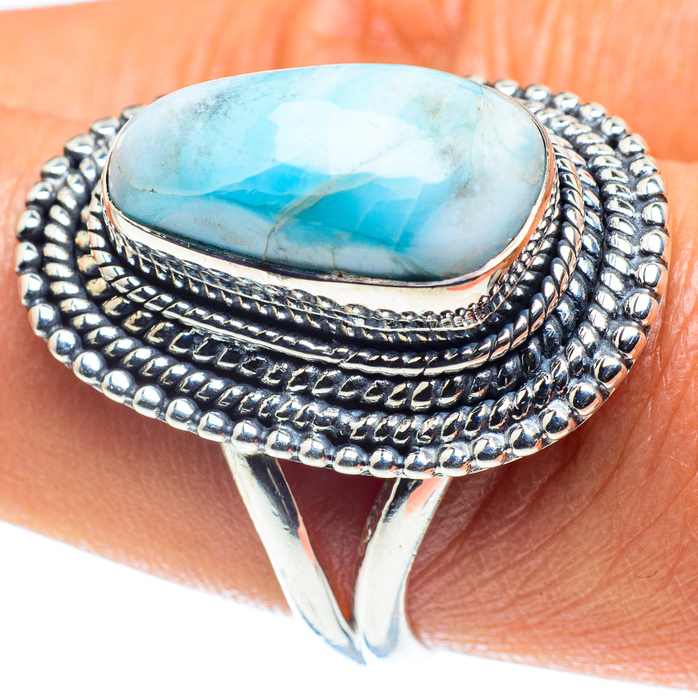 Larimar Rings handcrafted by Anasilvercos - RING58863