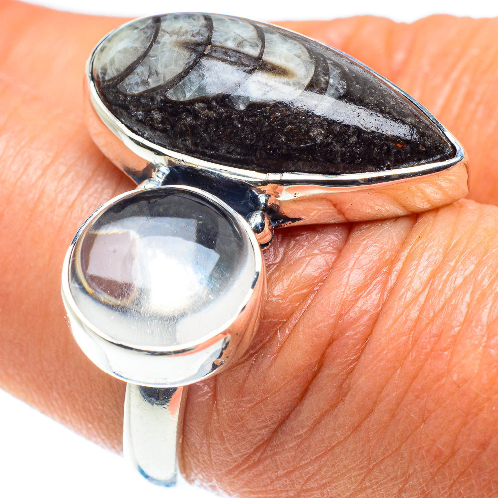 Orthoceras Fossil Rings handcrafted by Anasilvercos - RING58878