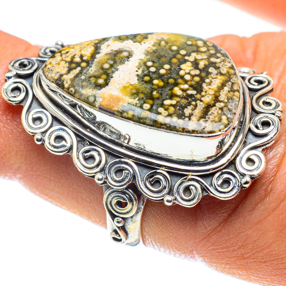 Ocean Jasper Rings handcrafted by Anasilvercos - RING58886