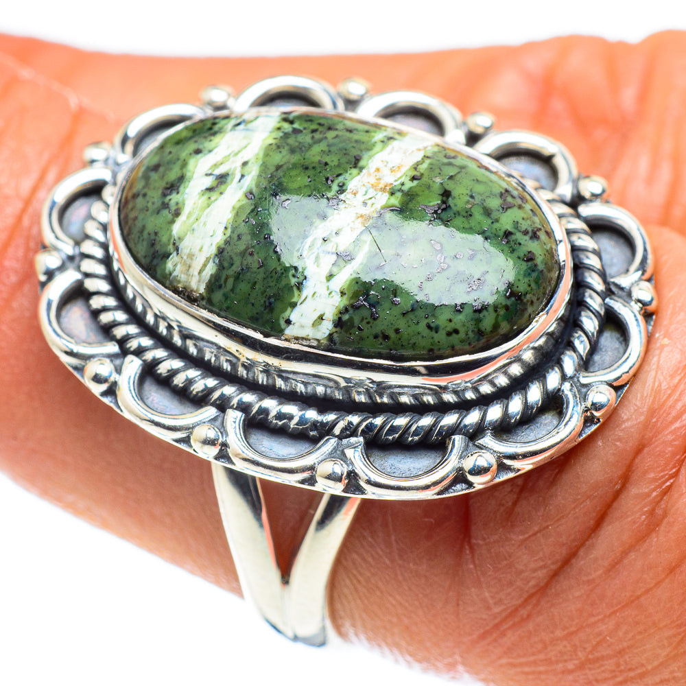 Lizard Jasper Rings handcrafted by Anasilvercos - RING58909