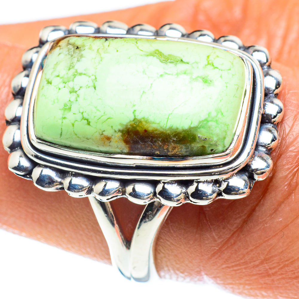 Lemon Chrysoprase Rings handcrafted by Anasilvercos - RING58927