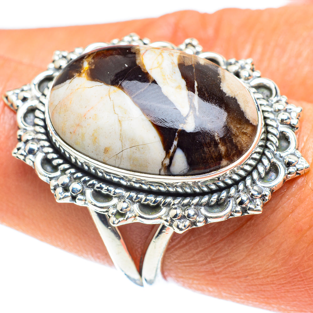 Peanut Wood Jasper Rings handcrafted by Anasilvercos - RING58935