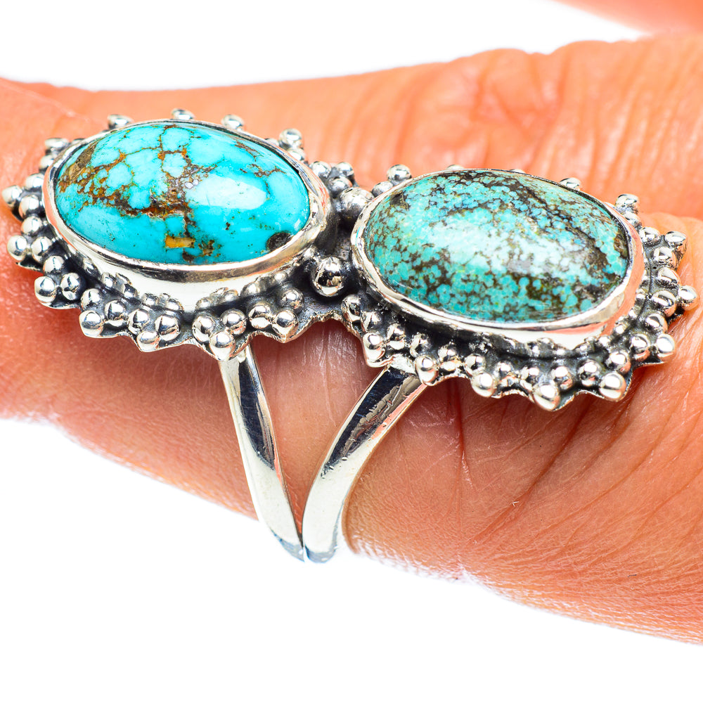 Tibetan Turquoise Rings handcrafted by Anasilvercos - RING58956
