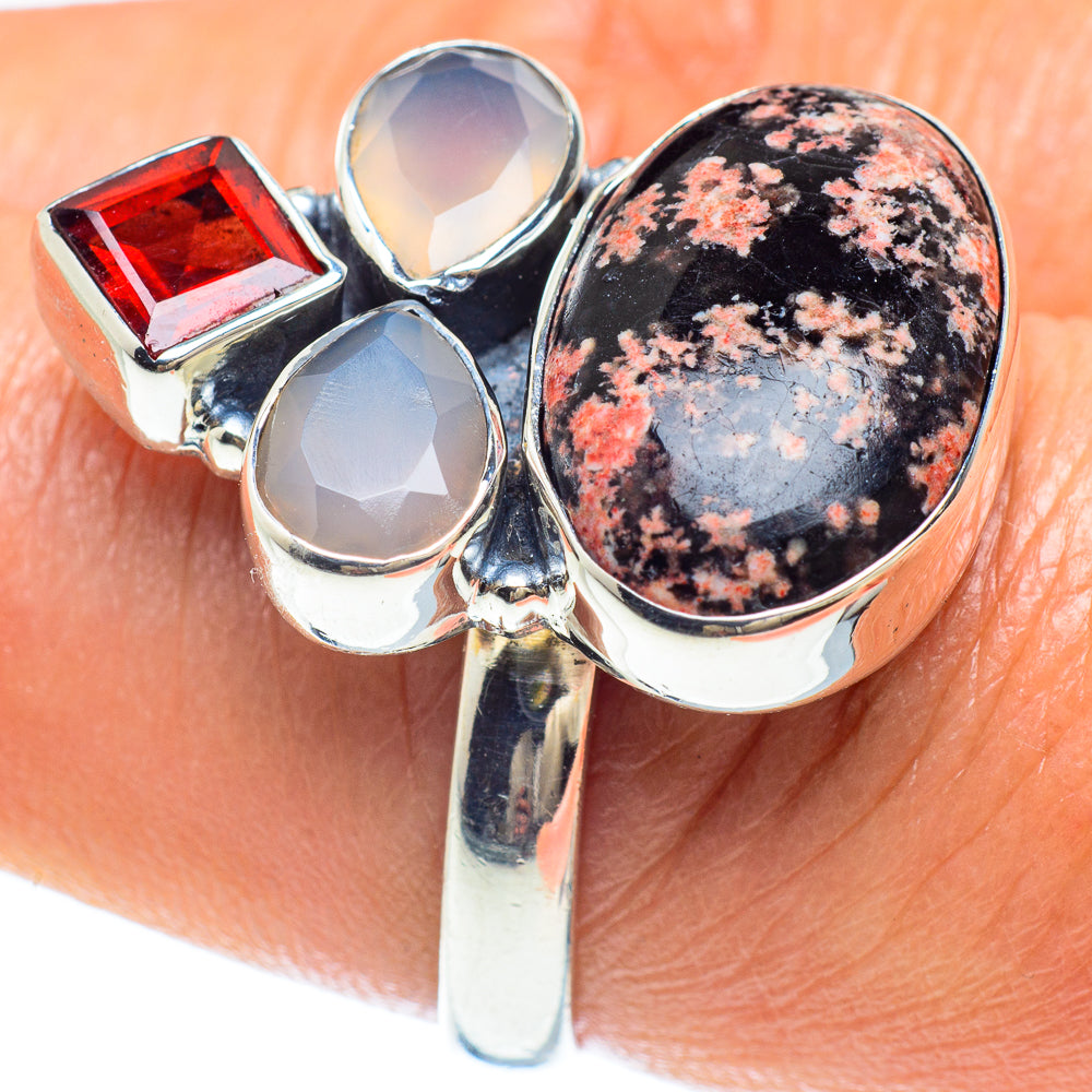 Snowflake Obsidian Rings handcrafted by Anasilvercos - RING58963
