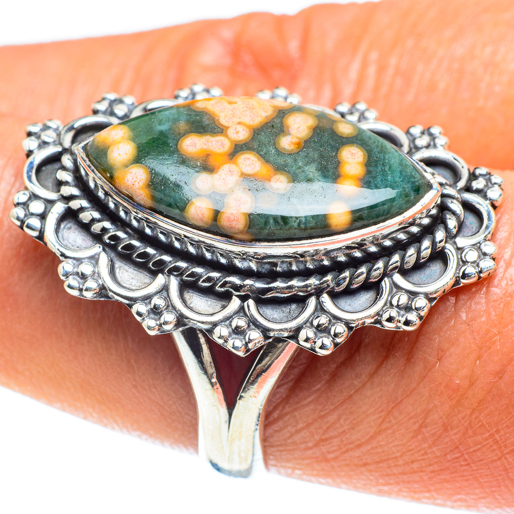 Ocean Jasper Rings handcrafted by Anasilvercos - RING58966