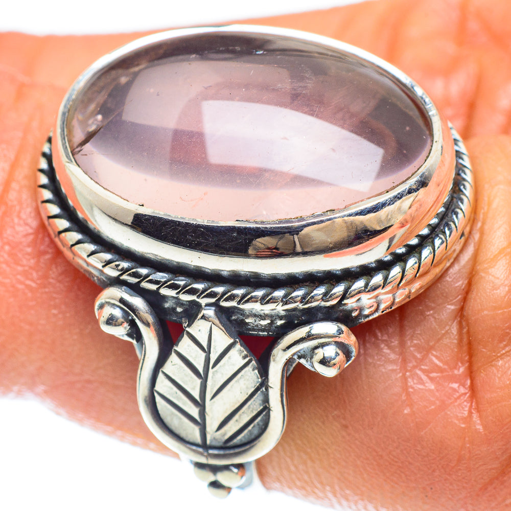Rose Quartz Rings handcrafted by Anasilvercos - RING58983
