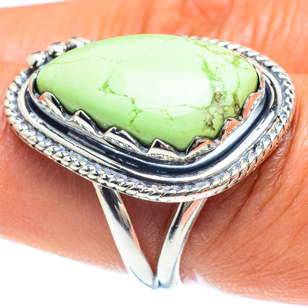 Lemon Chrysoprase Rings handcrafted by Anasilvercos - RING58987
