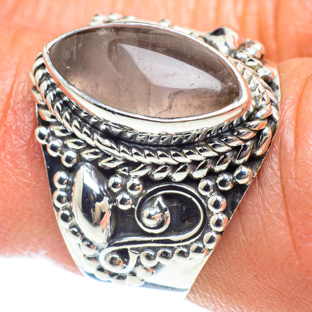 Rose Quartz Rings handcrafted by Anasilvercos - RING59005