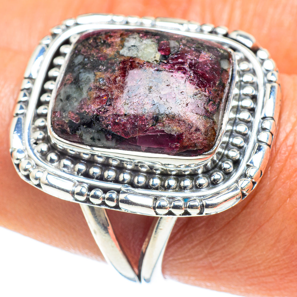 Russian Eudialyte Rings handcrafted by Anasilvercos - RING59006