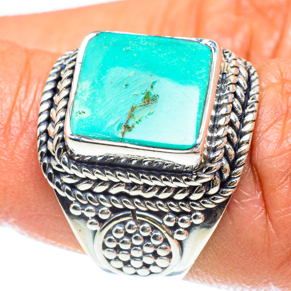 Arizona Turquoise Rings handcrafted by Anasilvercos - RING59007