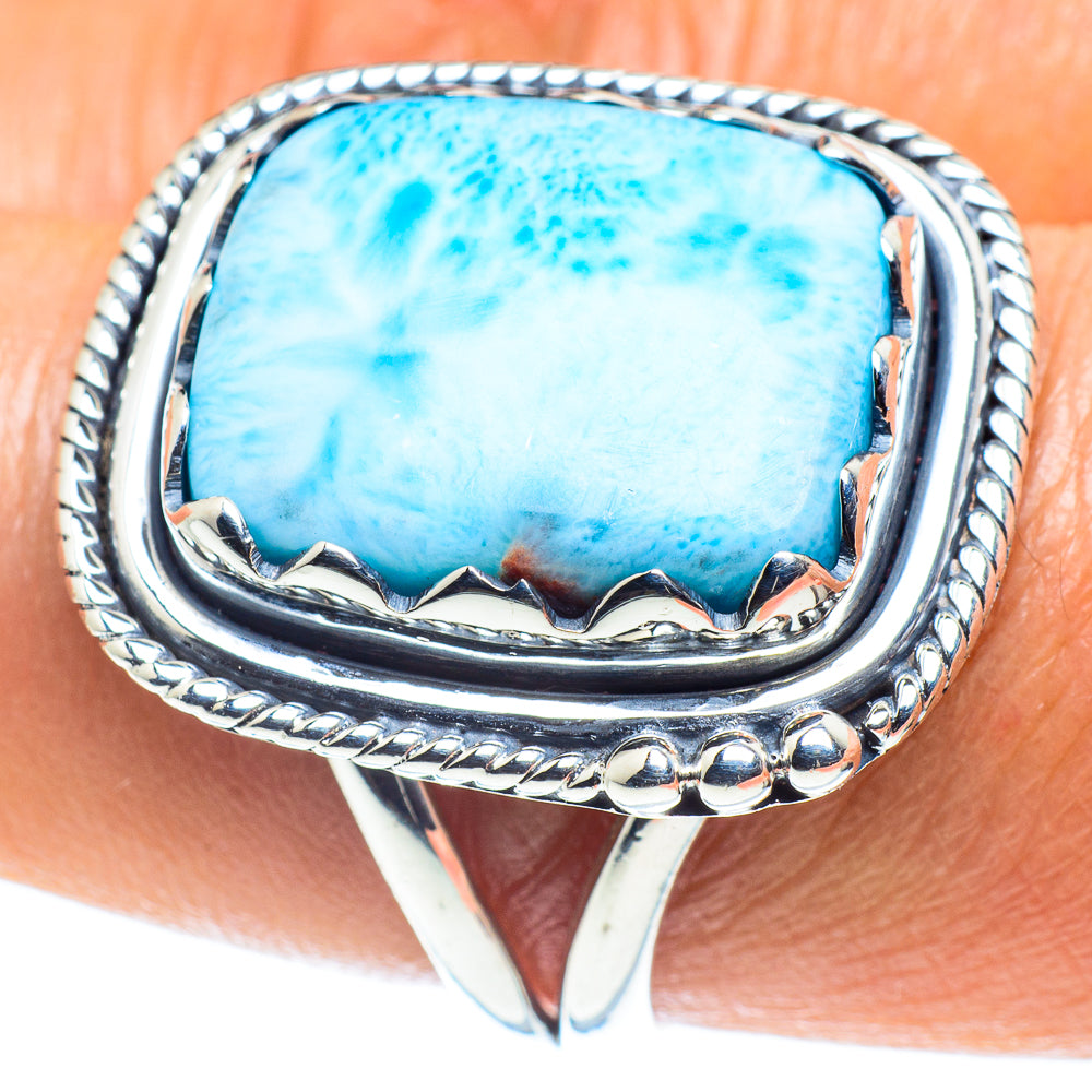 Larimar Rings handcrafted by Anasilvercos - RING59017