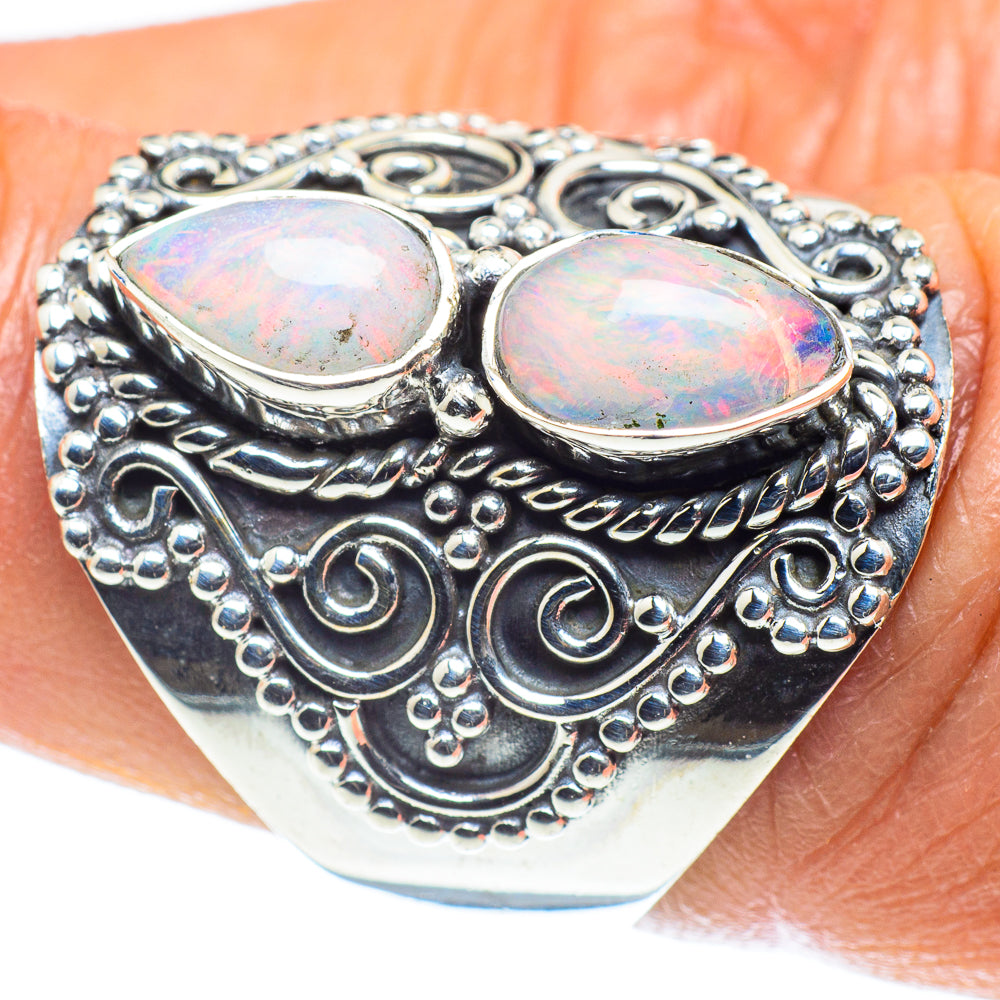 Ethiopian Opal Rings handcrafted by Anasilvercos - RING59019