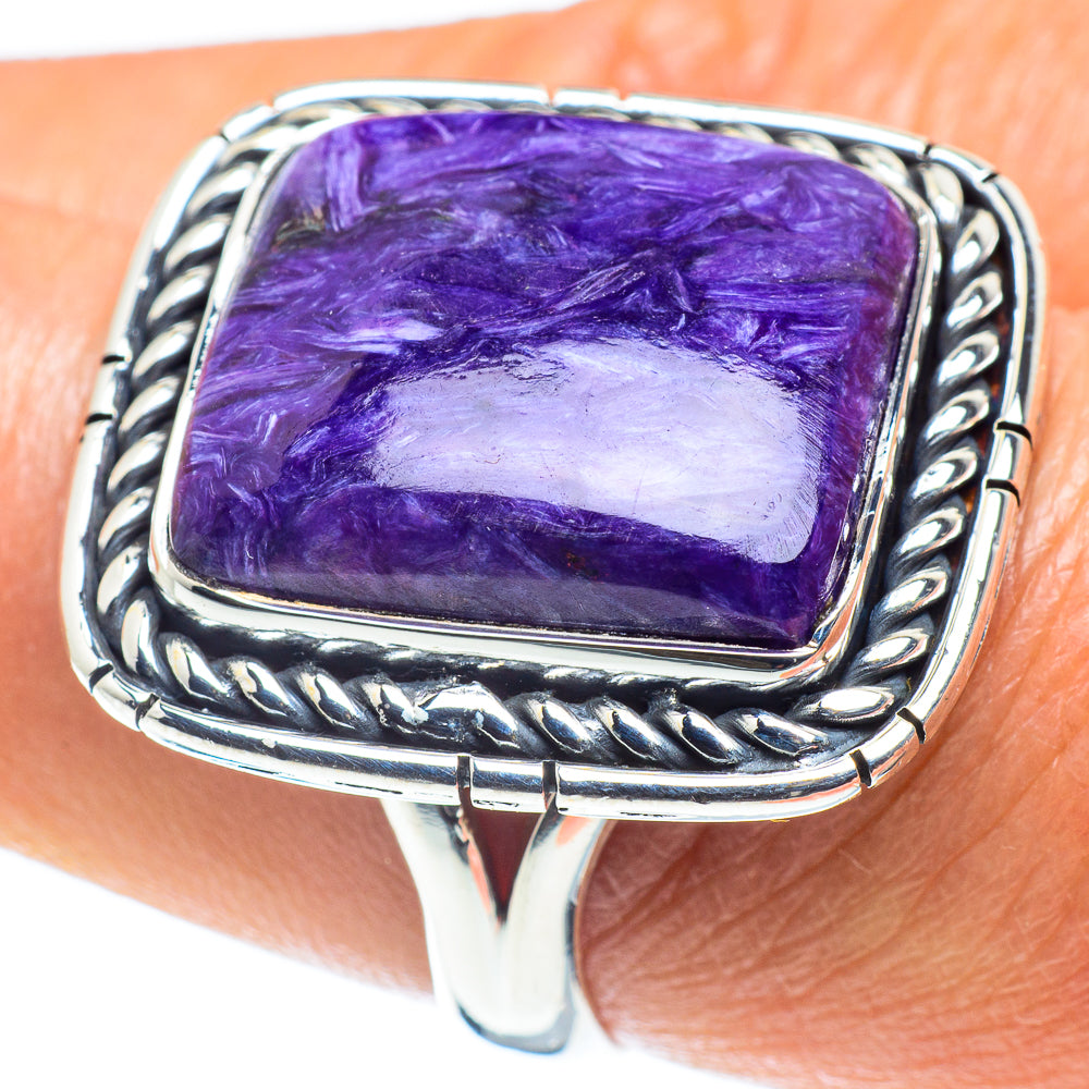 Charoite Rings handcrafted by Anasilvercos - RING59022
