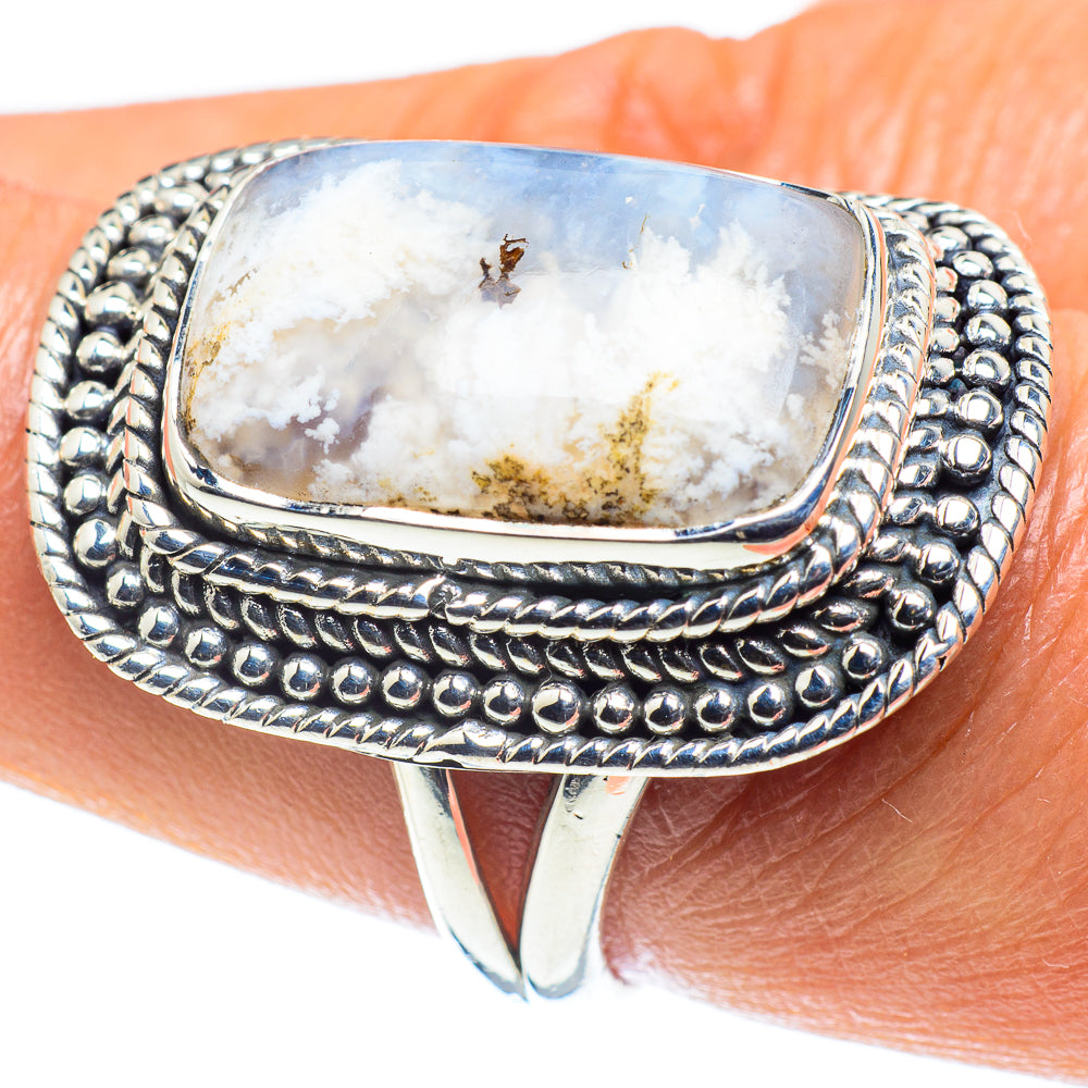 Plume Agate Rings handcrafted by Anasilvercos - RING59023