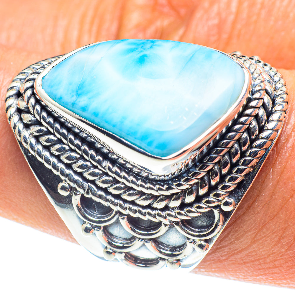 Larimar Rings handcrafted by Anasilvercos - RING59062