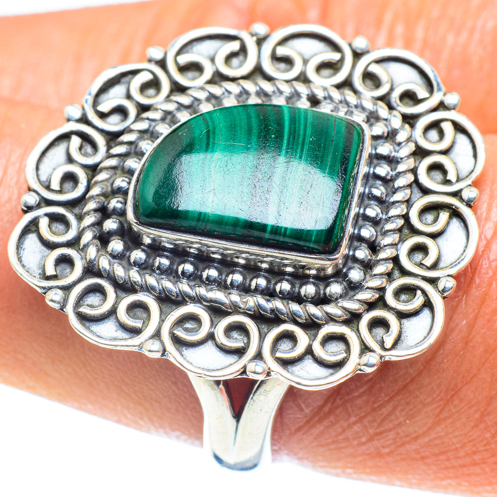 Malachite Rings handcrafted by Anasilvercos - RING59063