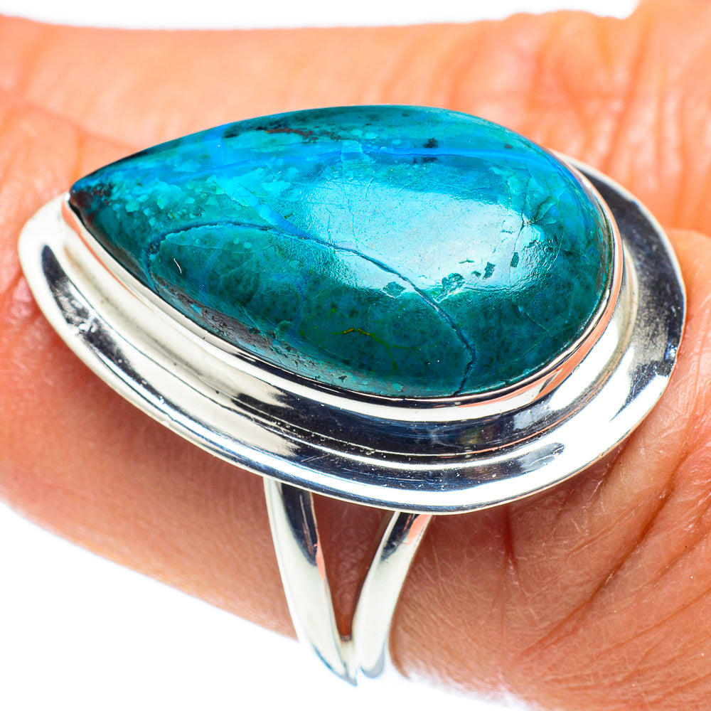 Chrysocolla Rings handcrafted by Anasilvercos - RING59097